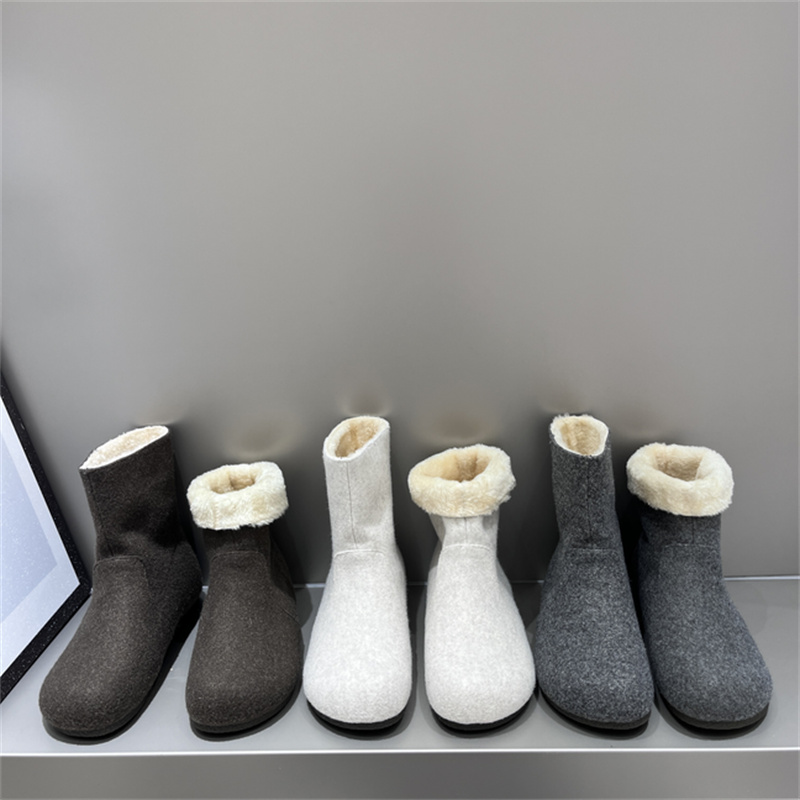 Domi Er New Wool Felt Snow Boots for Women Winter 2024
