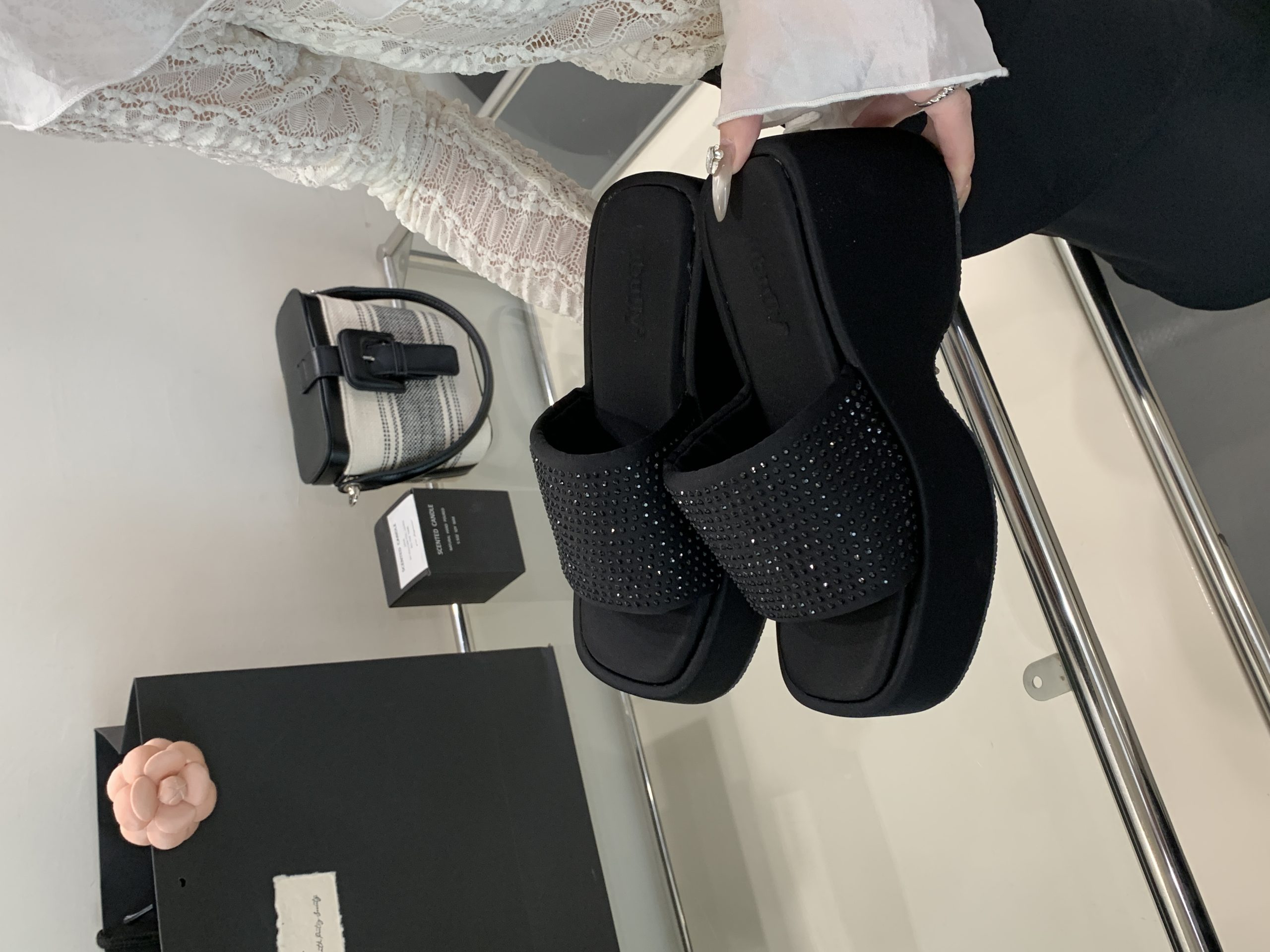 BUBUFLY 2025 New European Style Women's Casual Thick Sole Anti-Slip Beach Sandals Slip-On Open Toe High Heel Platform Slides