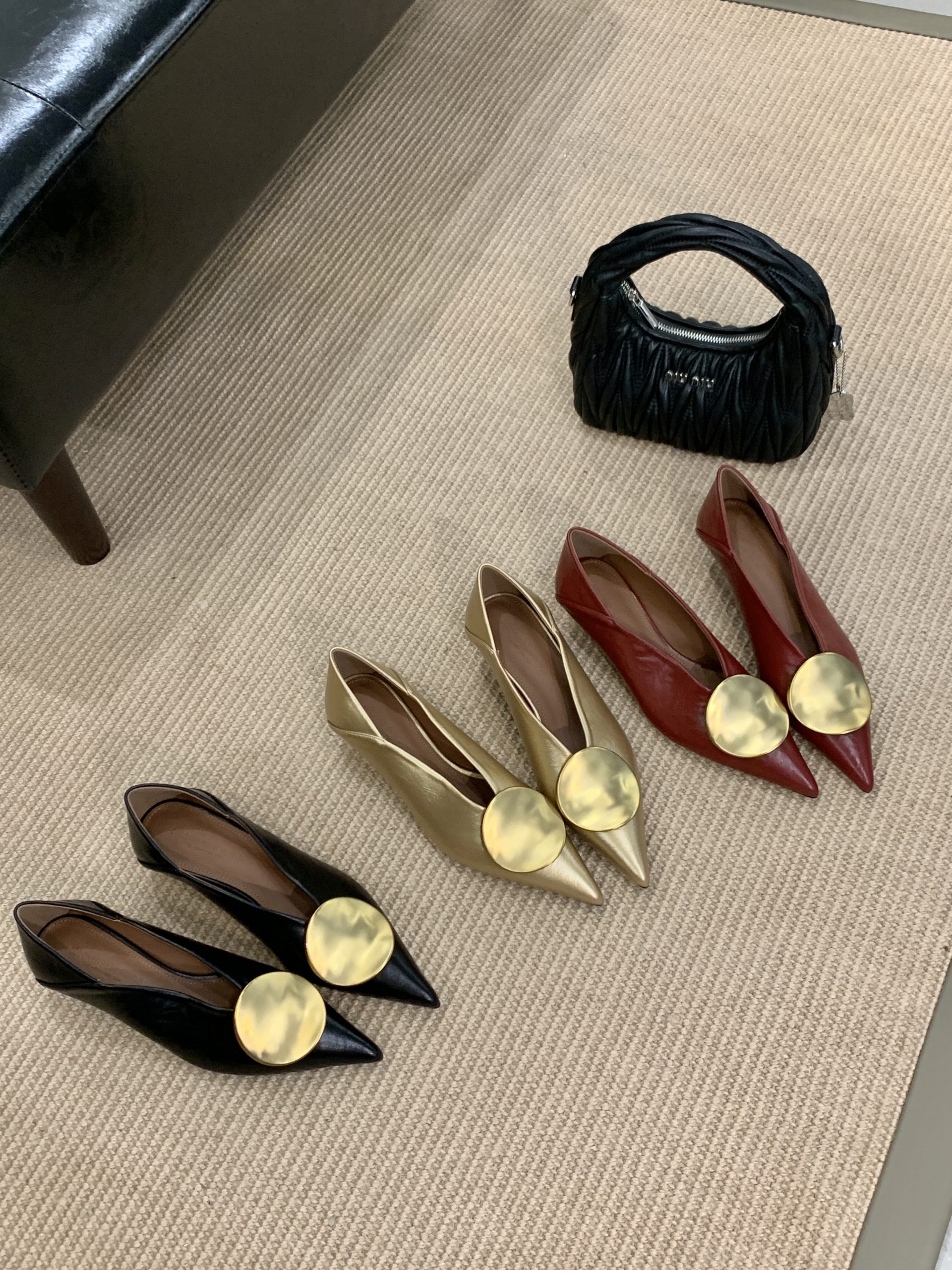2025 New French Style Metal Buckle Low Heel Shallow Mouth Women's Shoes Fashion Comfortable Versatile Simple Shoes