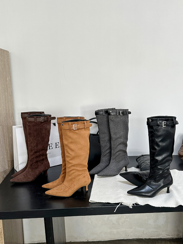New Autumn Winter Pointed Toe Women's Korean Style Tall Boots - Image 2
